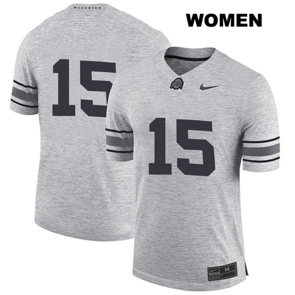 Ohio State Buckeyes Women's Jaylen Harris #15 Gray Authentic Nike No Name College NCAA Stitched Football Jersey AO19B07KH